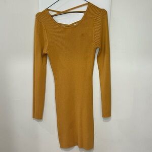 Say What? Mustard Long Sleeve Dress